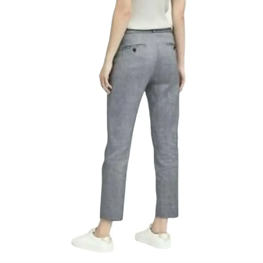 Banana Republic Avery pin striped linen straight leg pants size 2S new!!!